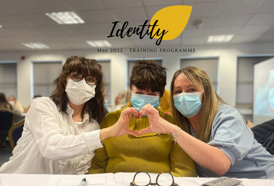 three ladies wearing face masks